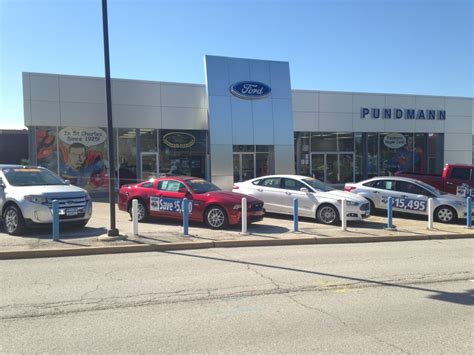 Pundmann ford - Discover top-quality vehicle maintenance, transmission service, oil change services, and more at Pundmann Ford Quick Lane Auto Service in St. Charles, MO. Our factory-trained experts ensure your car runs smoothly. No appointment is needed, open evenings and weekends for your convenience. Trust us for efficient, reliable …
